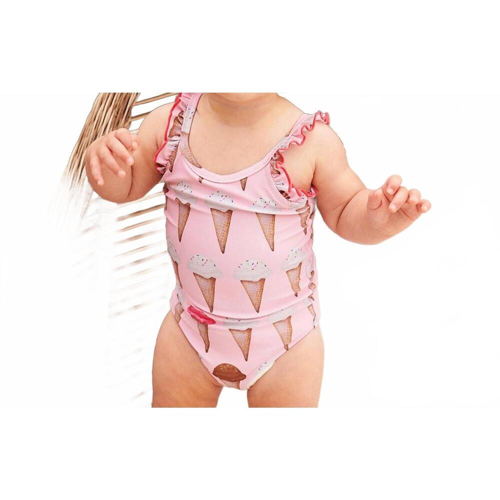 NEW PINK CHICKEN claire swimsuit in neapolitan ice cream